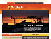 Tablet Screenshot of abmcranes.com